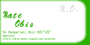 mate obis business card